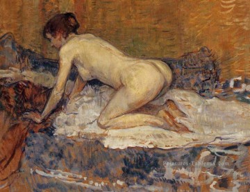 femme accroupie aux cheveux roux 1897 Toulouse Lautrec Henri de Peinture décoratif